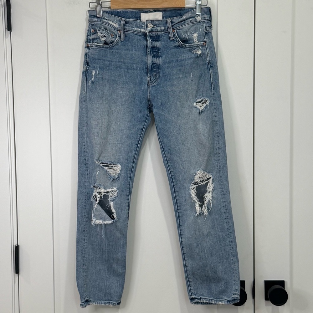 Mother Superior Scrapper Ankle Jeans Wicked Wild Calling Size 27 Distressed - Picture 4 of 14